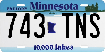 MN license plate 743TNS