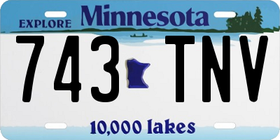 MN license plate 743TNV