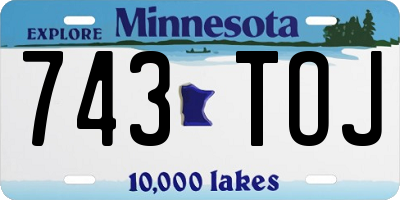 MN license plate 743TOJ