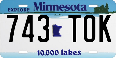 MN license plate 743TOK