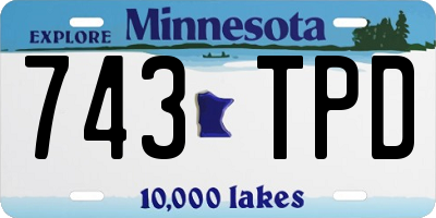 MN license plate 743TPD
