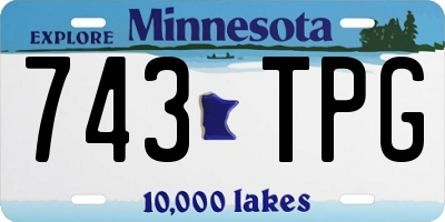 MN license plate 743TPG