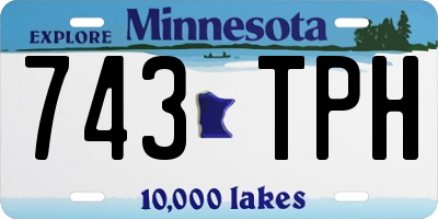 MN license plate 743TPH