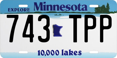MN license plate 743TPP