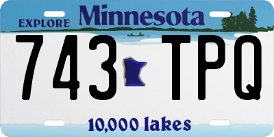 MN license plate 743TPQ