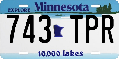 MN license plate 743TPR