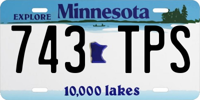 MN license plate 743TPS