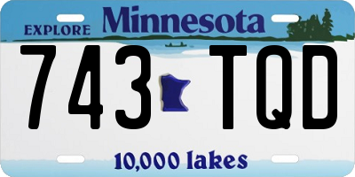 MN license plate 743TQD