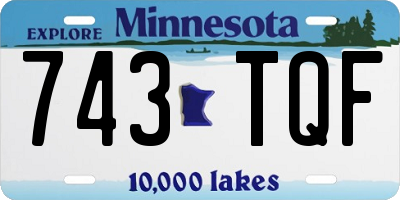MN license plate 743TQF