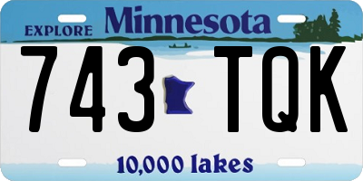 MN license plate 743TQK