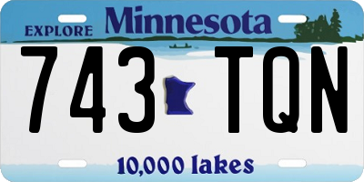 MN license plate 743TQN