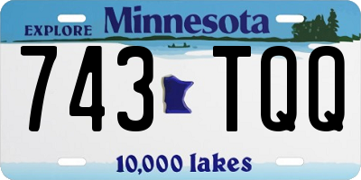 MN license plate 743TQQ