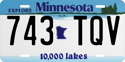 MN license plate 743TQV