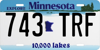 MN license plate 743TRF