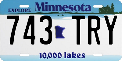 MN license plate 743TRY
