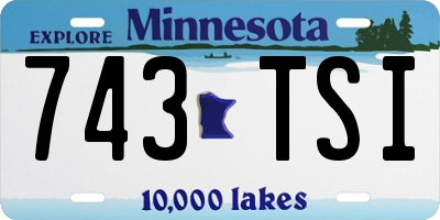 MN license plate 743TSI