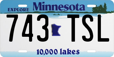 MN license plate 743TSL