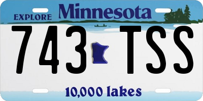MN license plate 743TSS