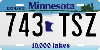 MN license plate 743TSZ