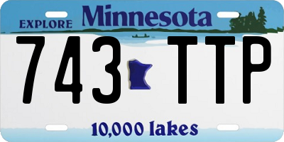 MN license plate 743TTP