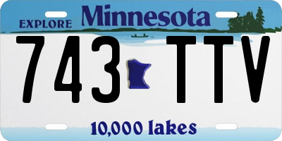 MN license plate 743TTV