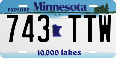 MN license plate 743TTW