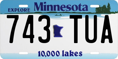 MN license plate 743TUA