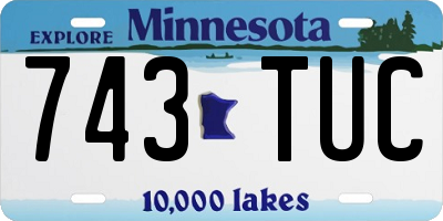 MN license plate 743TUC