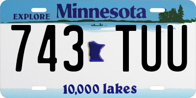 MN license plate 743TUU