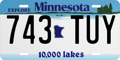 MN license plate 743TUY