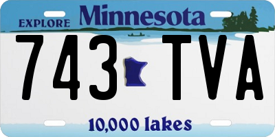 MN license plate 743TVA