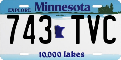 MN license plate 743TVC