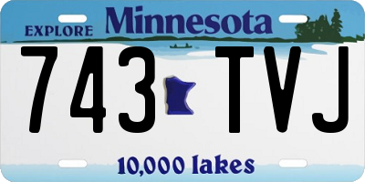 MN license plate 743TVJ