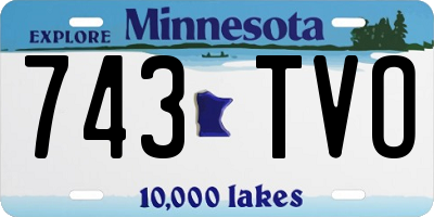 MN license plate 743TVO