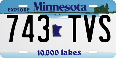 MN license plate 743TVS