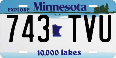 MN license plate 743TVU