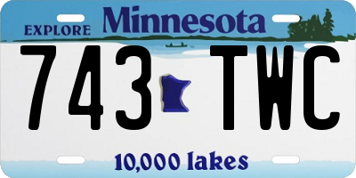 MN license plate 743TWC