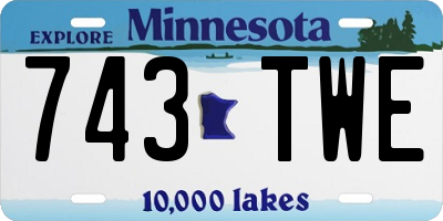 MN license plate 743TWE