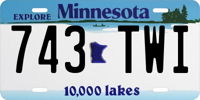 MN license plate 743TWI