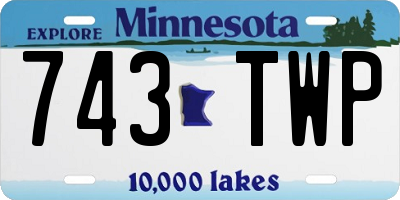 MN license plate 743TWP