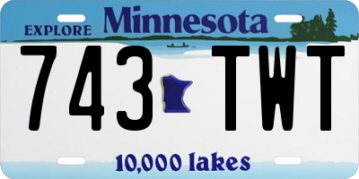 MN license plate 743TWT