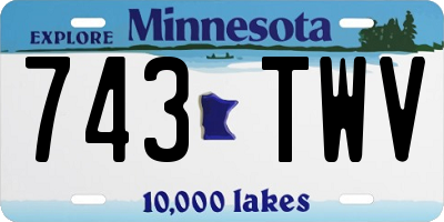 MN license plate 743TWV