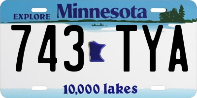 MN license plate 743TYA