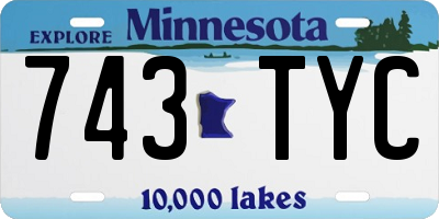 MN license plate 743TYC