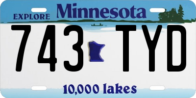 MN license plate 743TYD