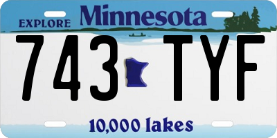 MN license plate 743TYF
