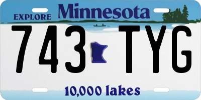 MN license plate 743TYG