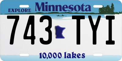 MN license plate 743TYI