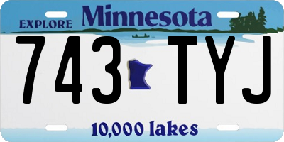 MN license plate 743TYJ