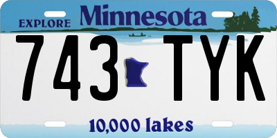 MN license plate 743TYK